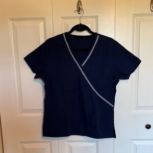 Navy Blue Women's Scrub Top